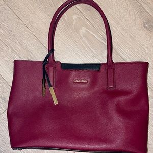 Burgundy Calvin Klein Tote